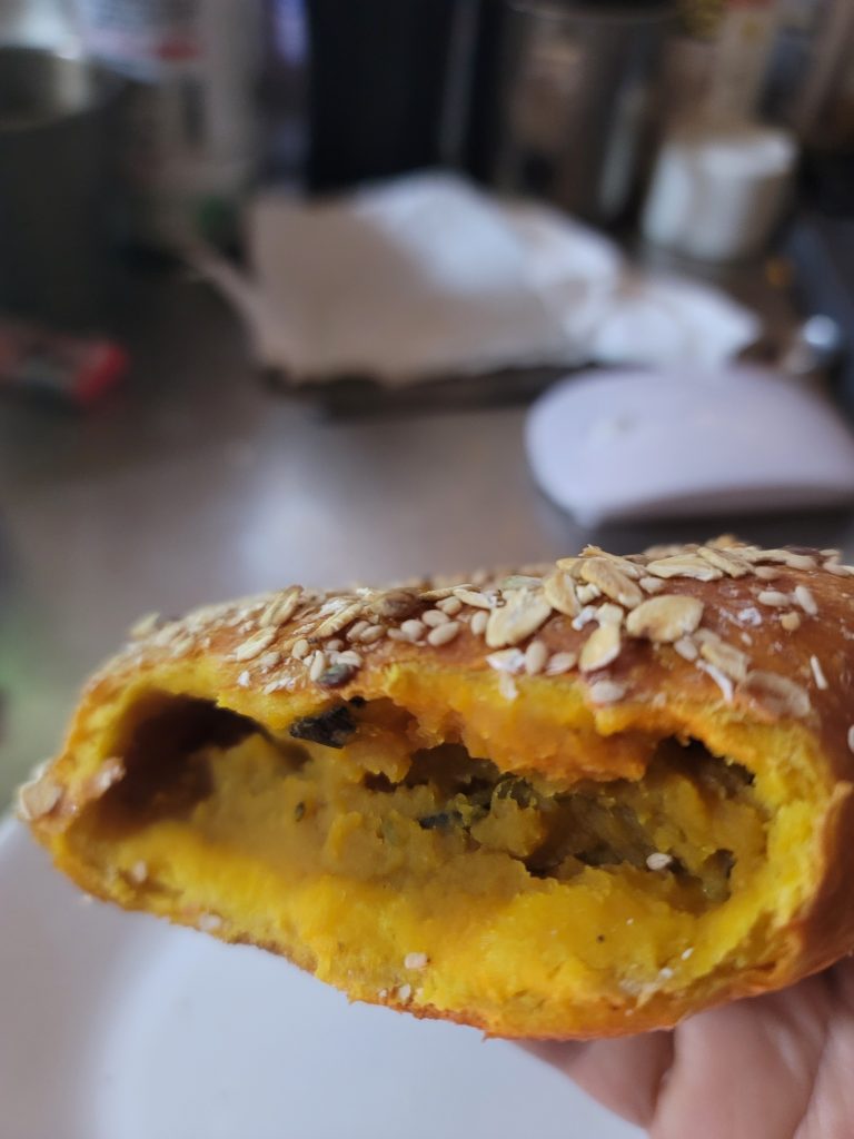 カボチャベーグルの中身